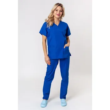 Dámský overall Lékařská dámská souprava Cherokee Originals (halena s výstřihem do V, kalhoty N.Rise) královsky modrá