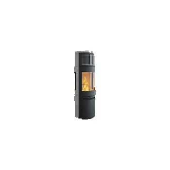 Krbová kamna HETA Scan-line 900B boční prosklení šedý lak a pískovec blackwood