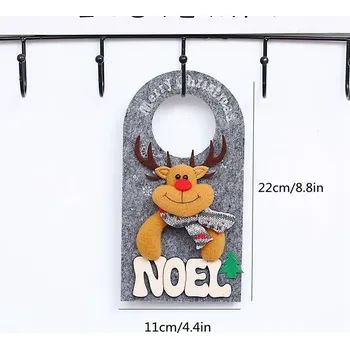 Vánoční dekorace Veselá vánoční závěsná dekorace | vánoční ozdoba, dekorace na dveře - jelen