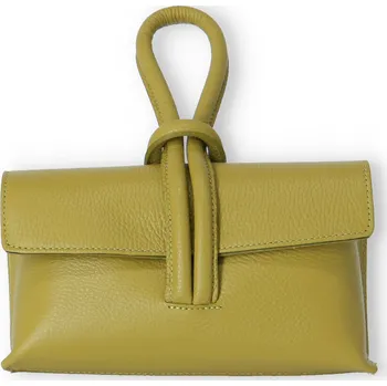 Kabelka kůže malá 6528, Itálie barva: zelená-oliva