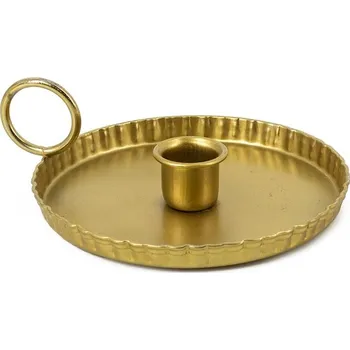 Svícen Homebound by Kolony - Stojan na svíčku - 4,5/1,5 x 15,5 x 13 cm - zlatý 79487 Nové zboží