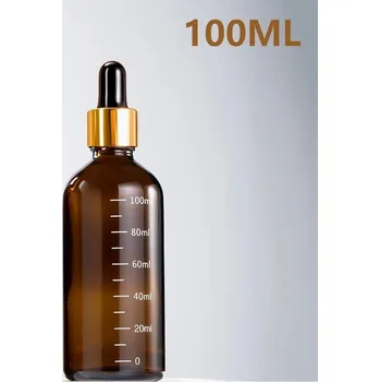 Vůně do bytu Skleněná lahvička s kapátkem a měrkou na esence a oleje | lahvička, kapátková lahvička - 100 ml