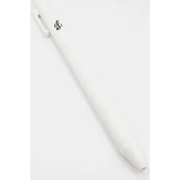 Bílé hudební pero s houslovým klíčem