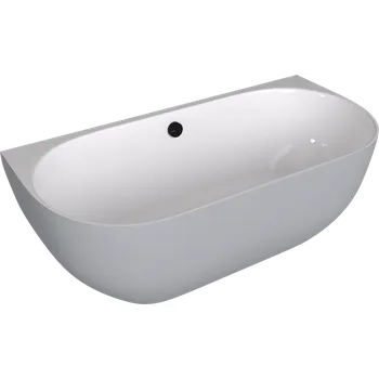 Vana PAGODA nástěnná vana litý mramor 170x85x58cm, bílá/šedá mat