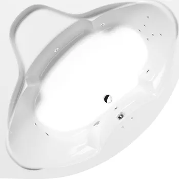 Vana SIMONA hydromasážní vana, 150x150x44cm, Attraction Hydro, chrom