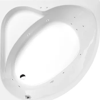 Vana SIRIUS hydromasážní vana, 130x130x43cm, Active Hydro, chrom