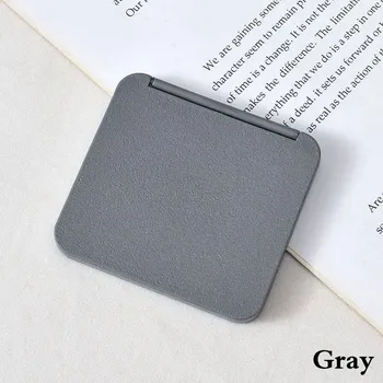 Kosmetické zrcátko Kapesní oboustranné mini zrcátko pro dívky | kapesní zrcátko, oboustranné zrcátko - Šedá 6,2 x 7,6 cm