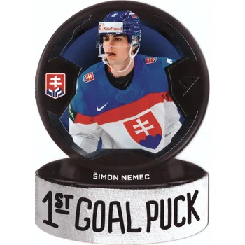 Sběratelská karetní hra 2024 SportZoo Hokejové Slovensko ŠIMON NEMEC 1st Goal Puck