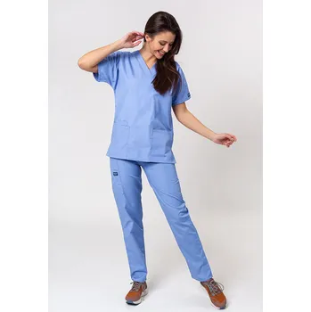 Dámský overall Lékařská dámská souprava Cherokee Originals (halena s výstřihem do V, kalhoty N.Rise) modrá