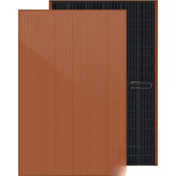 solární panel Regitec Solar Terracotta 405 W, oranžový panel, TOPCon, mono, half cells, bifaciální