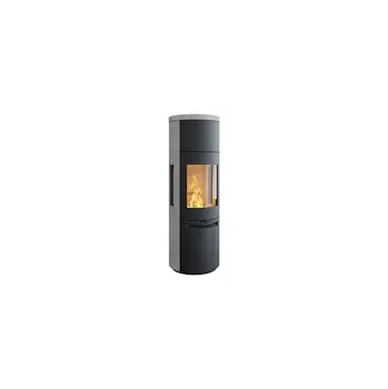 Krbová kamna HETA Scan-line 900S boční prosklení šedý lak a pískovec blackwood