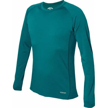 Pánské vlněné tričko, dlouhý rukáv KAMED 901 petrolejová L