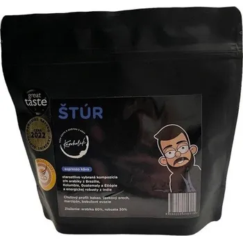 Káva Káva KÁVOHOLIK Štúr Espresso A/R, 80/20, 250 g, zrno