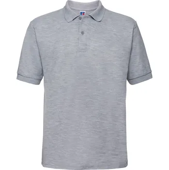 Pánské tričko Russell Pánská polokošile piqué vyšší gramáže 539M Barva: Šedý melír, Velikost: L