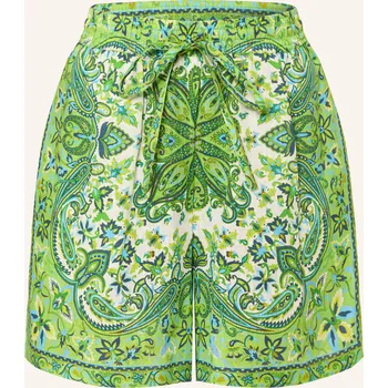Dámské kraťasy Mrs & Hugs Dámské Lněné Šortky, světle zelená / tmavě zelená...