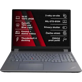 Notebook LENOVO NTB ThinkPad/Workstation P16 Gen2 - i7-13700HX,16" WUXGA IPS,16GB,512SSD,THb,Arc Pro A30M,W11P,3Y Premier 21FA000DCK