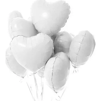 Party dekorace 10 kusů růžové balónky srdce na svatbu a oslavu | party dekorace 10 ks - 10ks bílé