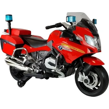 Dětské elektrovozidlo LEAN CARS BMW R1200 Policejní Elektrický motocykl - červená