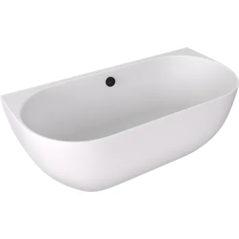 Vana PAGODA nástěnná vana litý mramor 170x85x58cm, bílá mat
