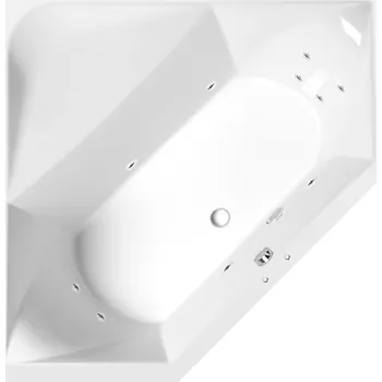 Vana FLOSS hydromasážní vana, 145x145x50cm, Active Hydro, chrom