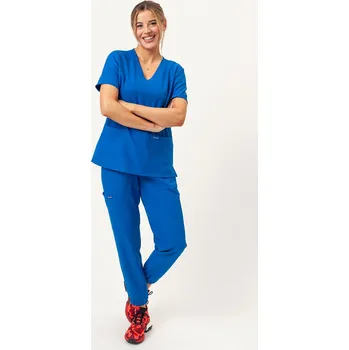 Dámský overall Dámská lékařská souprava Cherokee Ultra (halena V-neck, kalhoty Jogger) královsky modrá