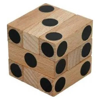 Hlavolam Česká dřevěná hračka Dřevěný hlavolam kostka Cube