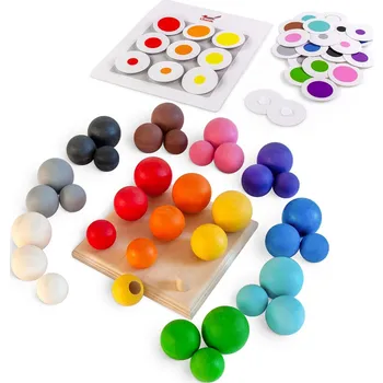 Dřevěná hračka Ulanik Montessori dřevěná hračka "Colourful Balls"