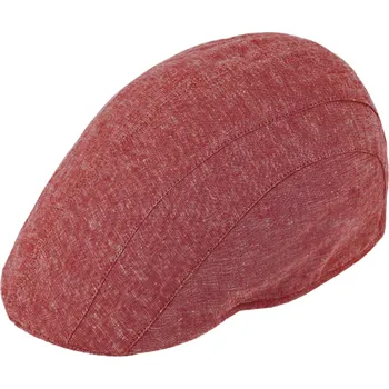 Čepice Fiebig - Headwear since 1903 Pánská letní červená bekovka od Fiebig - bavlna a len Velikost: 57 cm (M)