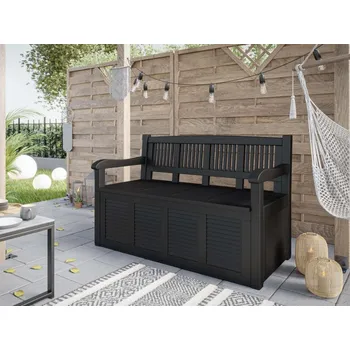 Zahradní lavice Mirjan Zahradní lavice s úložným prostorem Antyd Tmavošedá