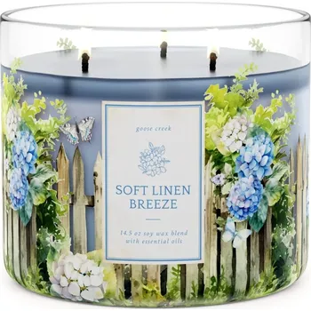 Svíčka Goose Creek Candle svíčka Soft Linen Breeze, 411 g (vzor 2024)