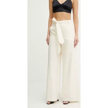 Dámské kalhoty Kalhoty Marella LUCA dámské, béžová barva, široké, high waist, 2513131032200 01X, vel. 36