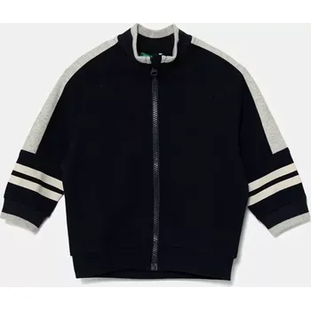 Chlapecká mikina Dětská bavlněná mikina United Colors of Benetton tmavomodrá barva, vzorovaná, 3BC1G503R 3BC1G503R.P.Seasonal 59X, vel. 82