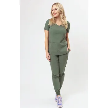 Dámský overall Dámská lékařská souprava Maevn Matrix Pro (halena Curved, kalhoty jogger) olivková
