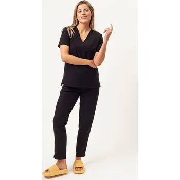 Dámský overall Lékařská souprava Sunrise Uniforms Premium (halena Aura, kalhoty Pride) černá