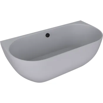 Vana PAGODA nástěnná vana litý mramor 170x85x58cm, šedá mat
