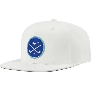 Čepice Mizuno Crossed Clubs Snapback pánská kšiltovka, bílá