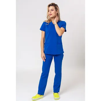 Dámský overall Lékařská dámská souprava Dickies Balance (bluza V-neck, spodnie Mid Rise) královksy modrá