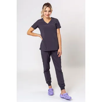Dámský overall Lékařská dámská souprava Maevn Momentum (halena Asymetric, kalhoty jogger) šedá