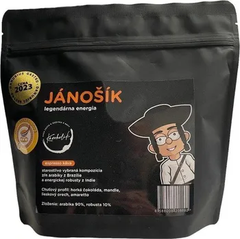 Káva KÁVOHOLIK Jánošík Espresso A/R, 90/10, 250 g, zrno