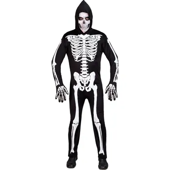 Karnevalový kostým Kombinéza s kapucí Kostlivec Velikost: XL