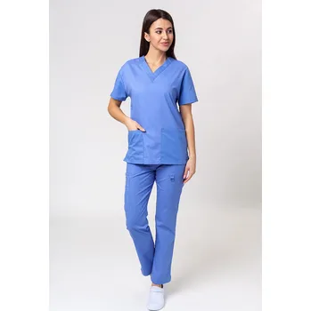 Dámský overall Lékařská dámská souprava Dickies EDS Signature Modern (halena V-neck, kalhoty Pull-on) klasicky modrá