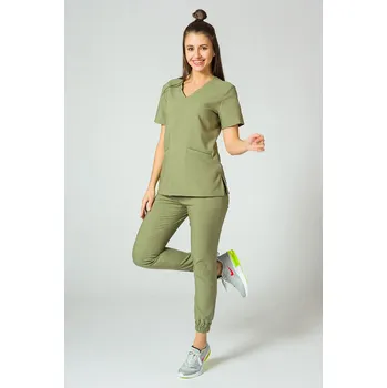Dámský overall Lékařská souprava Sunrise Uniforms Premium (halena Joy, kalhoty Chill) olivková