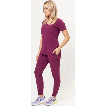 Dámský overall Dámská lékařská souprava Maevn Matrix Pro (halena Curved, kalhoty jogger) třešňová