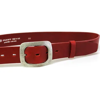 Módní doplněk PENNY BELTS Dámský kožený opasek EXKLUZIV 50-R90 červený - 105 cm