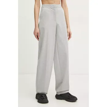 Dámské kalhoty Kalhoty Patrizia Pepe dámské, šedá barva, široké, high waist, 8P0674 A025 8P0674.A025 90X, vel. 40