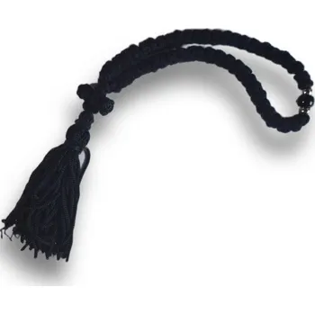 Náramek Čotky – 50 uzlů, 21 cm, bavlněná příze – Ručně pletený modlitební provaz