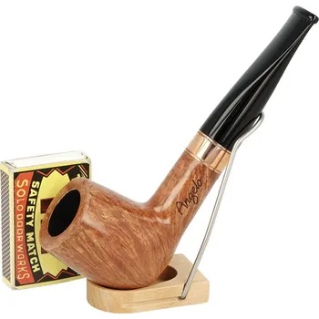 Čistič dýmky Dýmka Angelo rovná, měděný kroužek, filtr 9mm