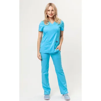 Dámský overall Dámská lékařská souprava Cherokee Revolution (halena Mock, kalhoty Straight) tyrkysová