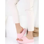 ADCZ Růžové pantofle na platformě 18326PI Velikost: 36
