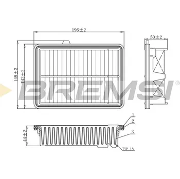Vzduchový filtr Vzduchový filtr BREMSI FA1079